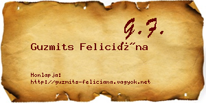 Guzmits Feliciána névjegykártya